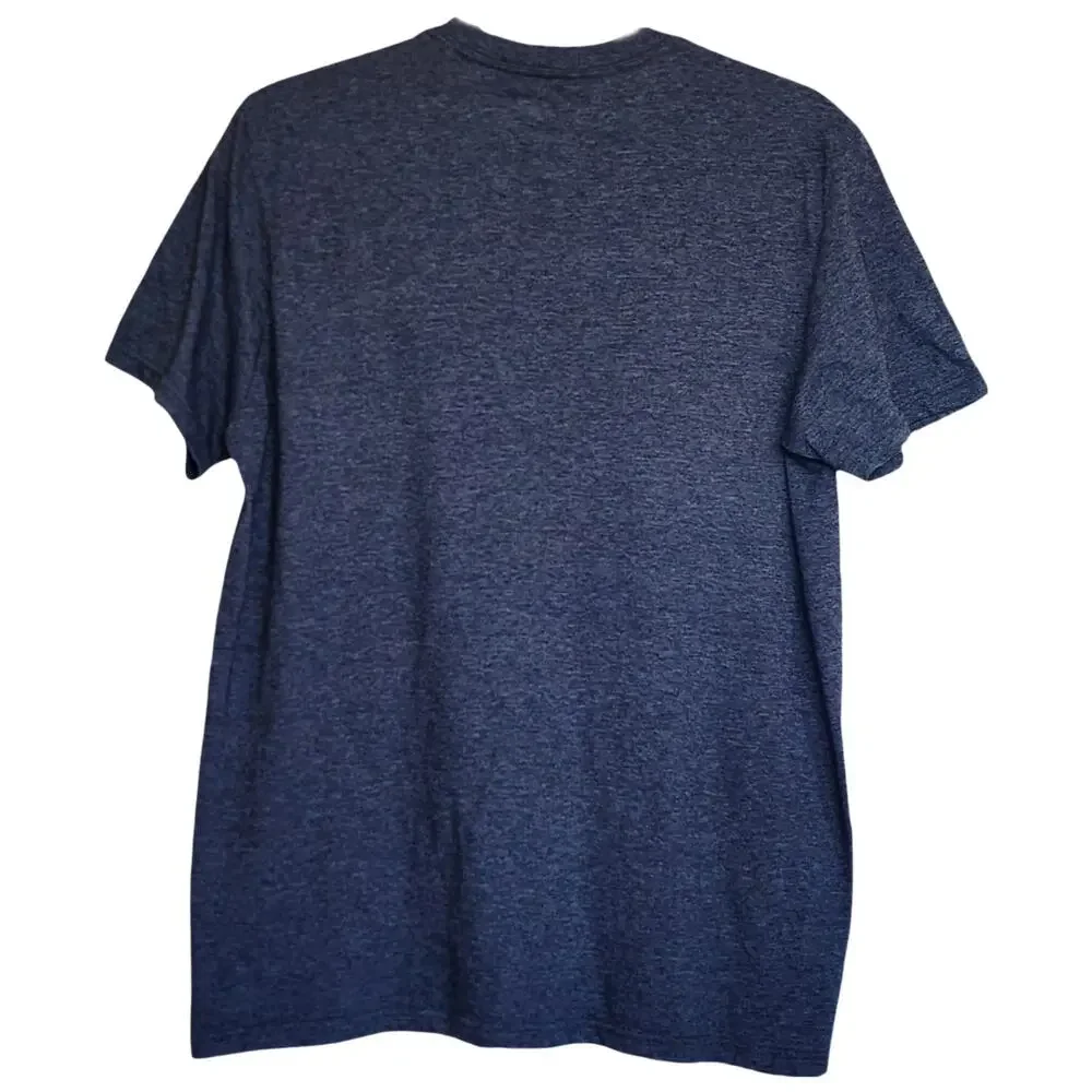 Men's adidas Logo Charcoal Heather Large T Shirt Workout Cotton Poly
